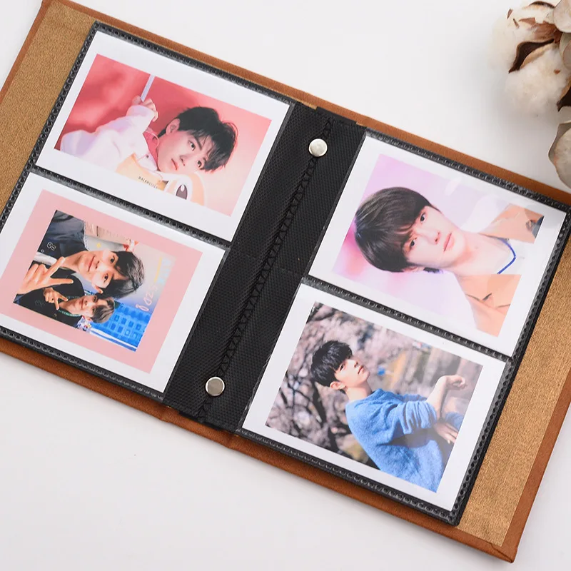 Photo Film Album 64 Pockets 3 Inch Photo Paper Book PU Leather Cover for Fujifilm Instax Mini 11 9 8 7s 90 70 LiPlay Camera Film