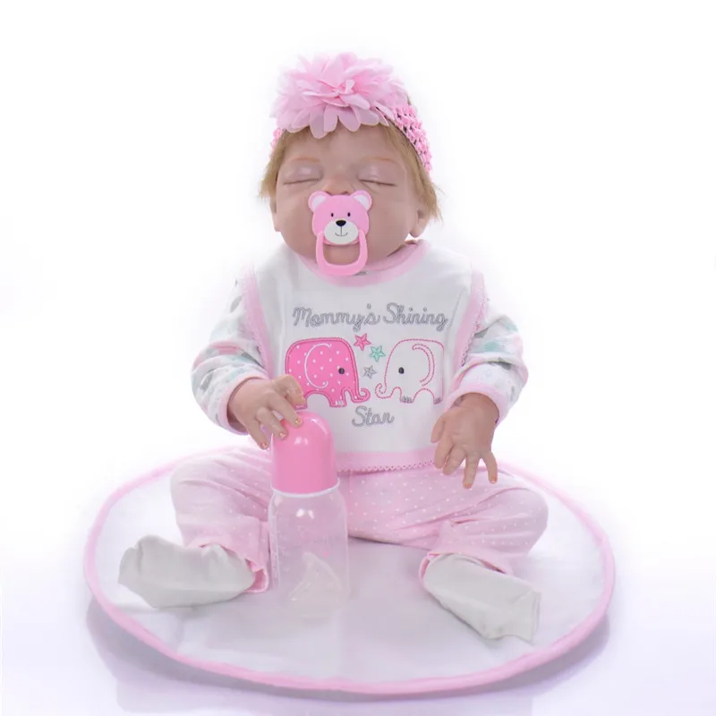 Полностью силиконовые куклы reborn baby 2" новорожденный поддельный Новорожденный ребенок настоящая живая кукла, подарок для девочки bebes reborn кукла npk