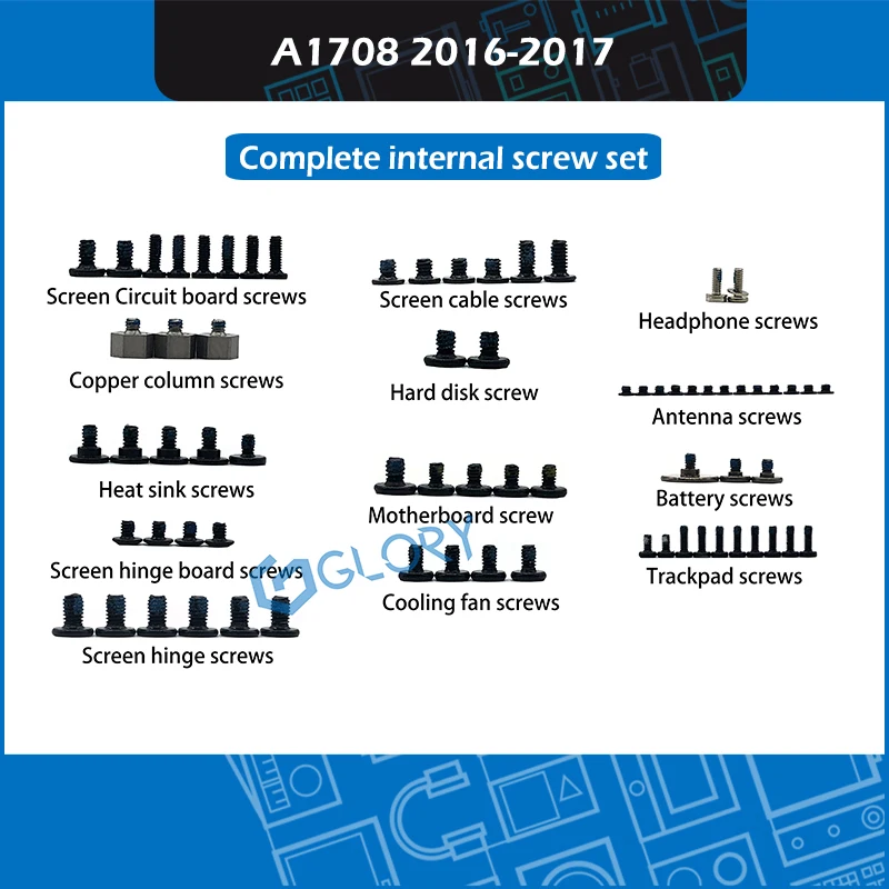 Новый ноутбук A1708 полный набор внутренних винтов для Macbook Pro Retina 13 &quotA1708 Замена