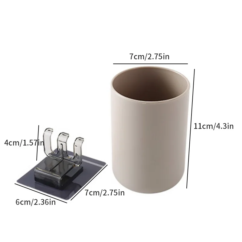 Creative Toothbrush Holder Simple Water Cup Toothbrush Storage Holder Wall Bathroom Brushing Cups Rack