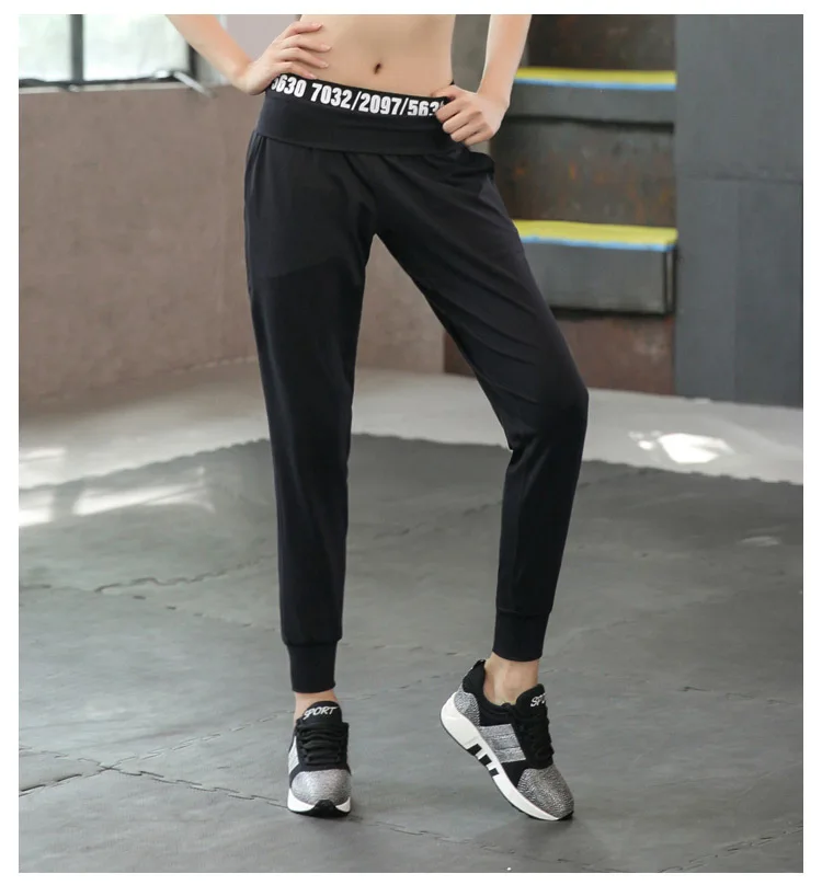 

New Style Loose-Fit Slimming Athletic Pants Women's Long Capri Pants Running Skinny Closing Quick-Dry Yoga Pants Harem Pants