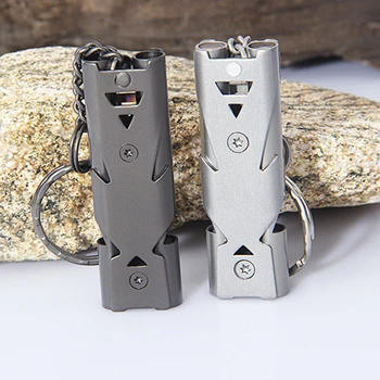 

Outdoor High Quality Emergency Survival Whistle Aluminum Safety Whistle Double Lifesaving Accessory Tools Gold/Sliver Hot Sale