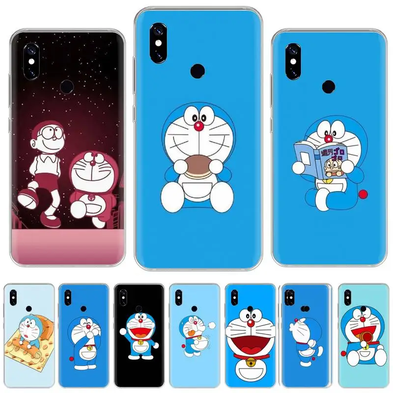Милый чехол для телефона с изображением кота робота дораэмона Xiaomi Mi 8 9 SE T A2 MAX3 Redmi