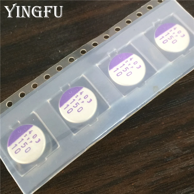 10 шт. 150 мкФ в SANYO OS-CON SVP 10x7 9 мм низкий ESR 10V150uF 10SVP150M SMD полимерный Твердый