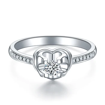 

18K Gold And White Gold Diamond Ring Female Genuine Wedding Wedge Diamond Ring Diamond Custom