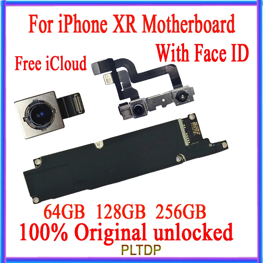 

100% Original Motherboard For iPhone XR Original main board With/No Face ID Free iCloud ,Logic Board With Full Chips