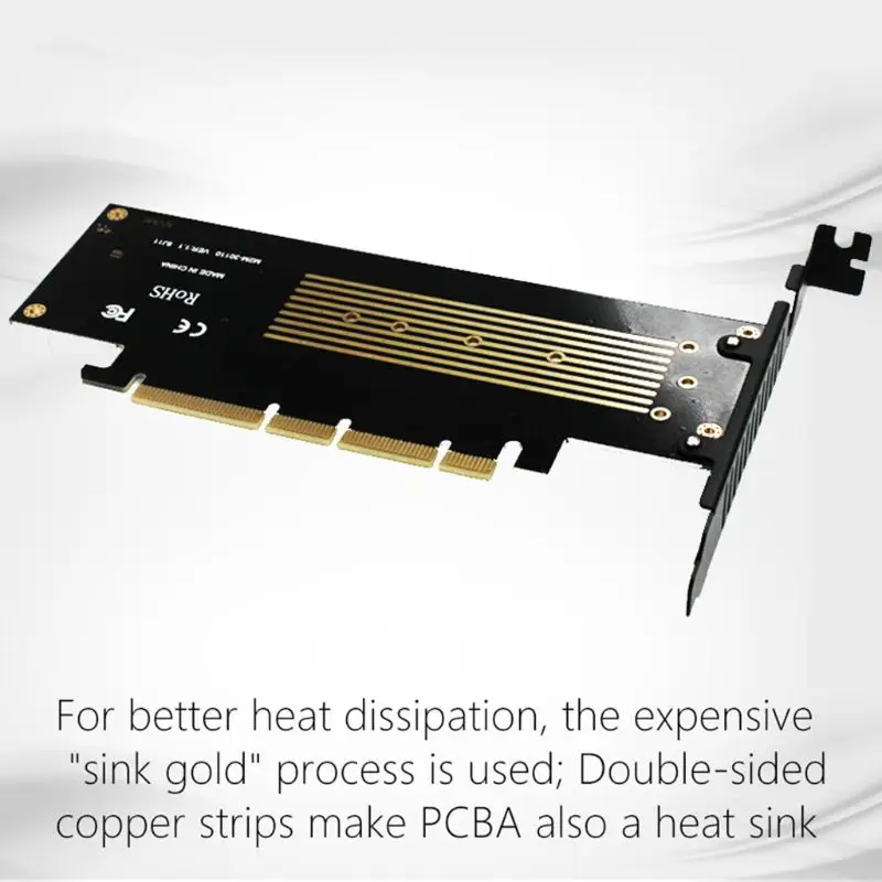 M.2 NVMe SSD для PCIe карты расширения M ключ PCIE 3,0X4X16 2230-22110 адаптер
