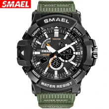 SMAEL Мужские Цифровые кварцевые часы модные спортивные наручные 50