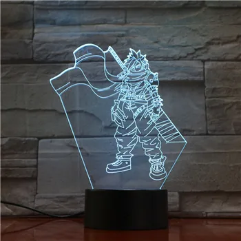 

Video Game Final Fantasy Cloud Strife 3D Lamp for Bedroom Decorative Led Night Light Lamp Battery Powered Hologram for Game Fans