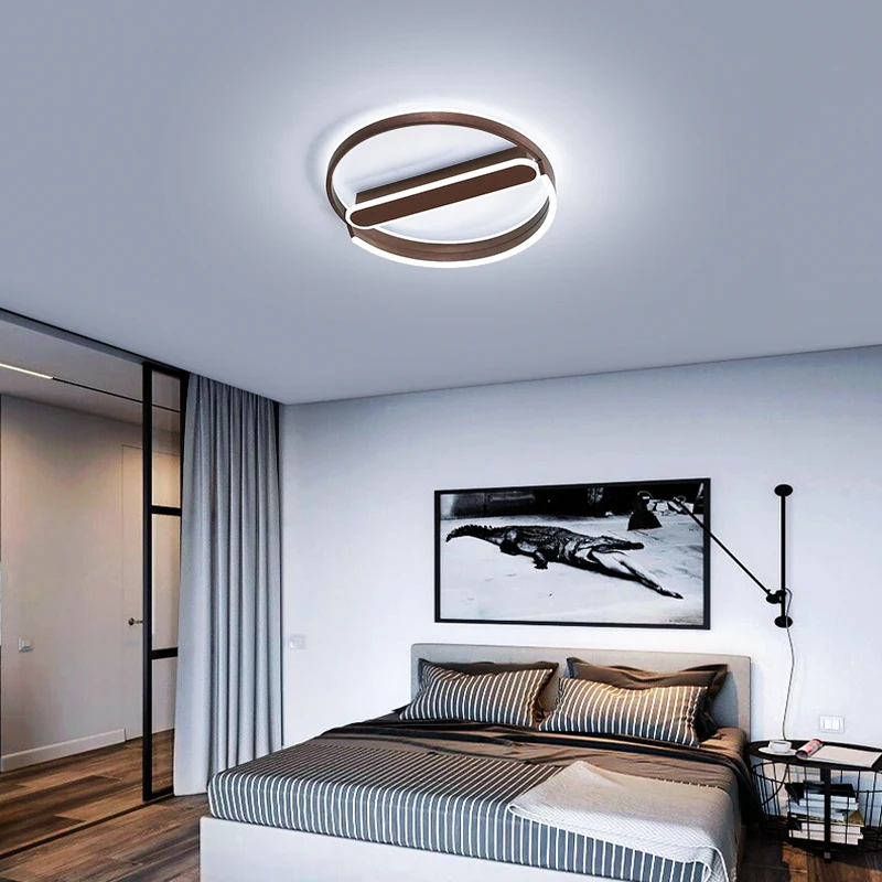 

Modern Chandelier for bedroom Living room Plafonnier Avize Lampadari Luminaria Coffee Gold Circle Round Ceiling chandelier light