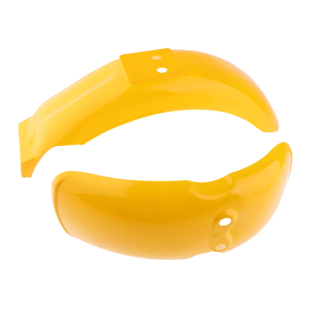 2x Motorcycle Front & Rear Wheel Fender Mudguard for Honda Mini Trail Z50 Z50A Z50J Z50R 50cc Motor Bikes - Yellow