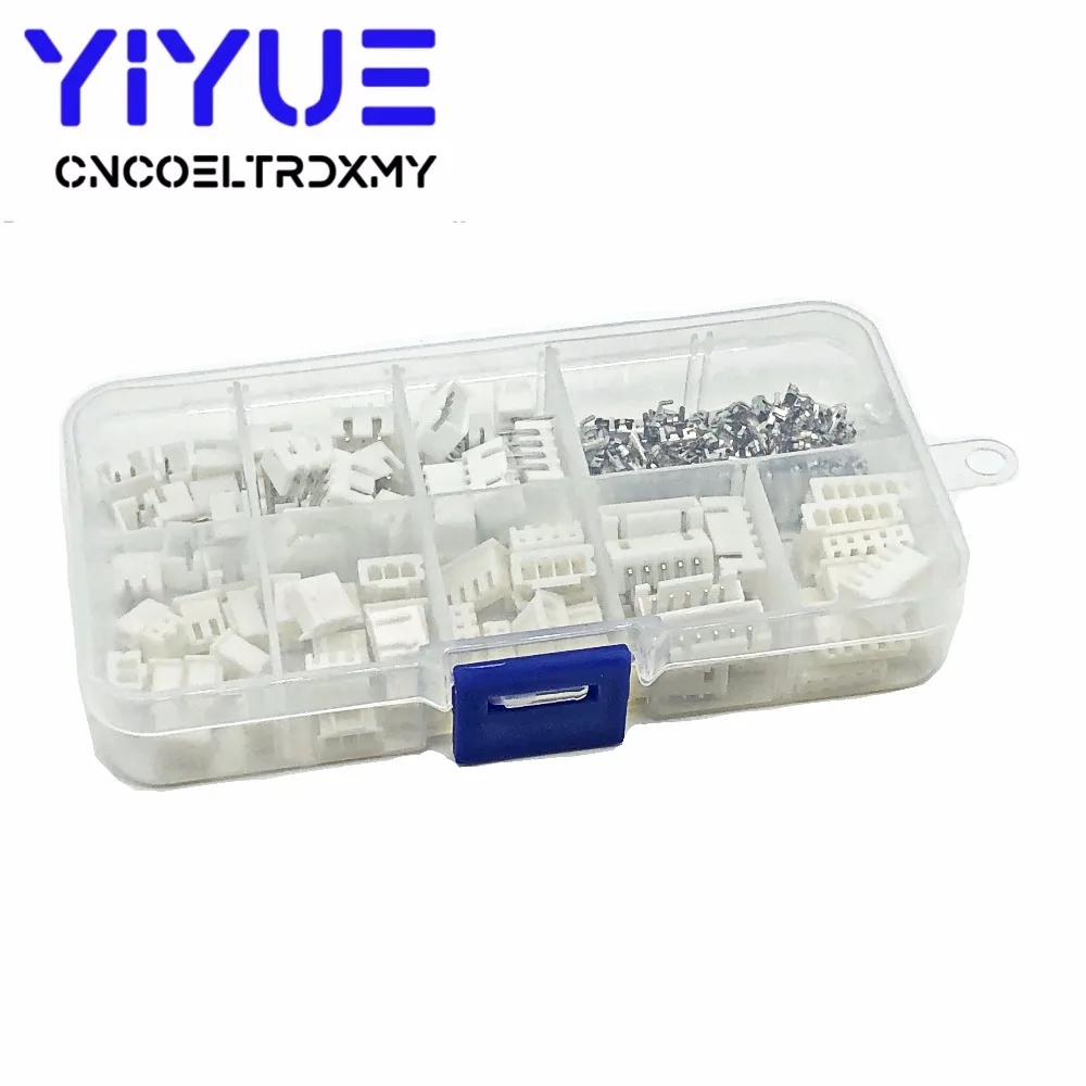 220pcs JST XH2.54 wire Connector XH 2.54mm 90 angle Curved pin Header + Housing + Terminal Kit 2p 3p 4p 5pin XH Kits TJC3 (6)