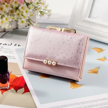 

2019 New Women Wallet PU Leather Small Mini Wallet For Lady Card Money Holder Coin Fold Purse Clutch Bag Pretty Princess Wallet