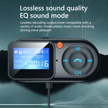 JaJaBor FM Transmitter AUX Audio MP3 Player USB Type C PD Fast Charging Handsfree Bluetooth-compatible 5.0 Car Kit FM Modulator