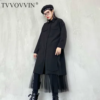 

loose Straight Black Dress Women Fashion Patchwork Mesh 2020 Spring Pocket Goddess Fan Casual Minority Loose Dress DMY3403