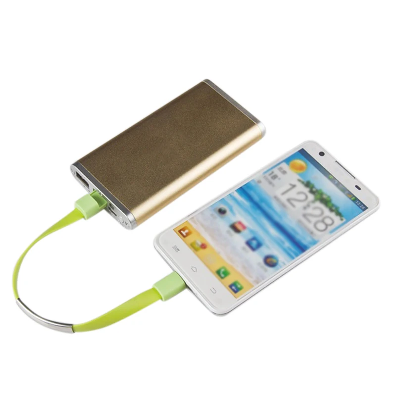 Простой Android кабель для передачи данных Портативный TPE 21 см USB Браслет Сплошной цвет кабель для передачи данных
