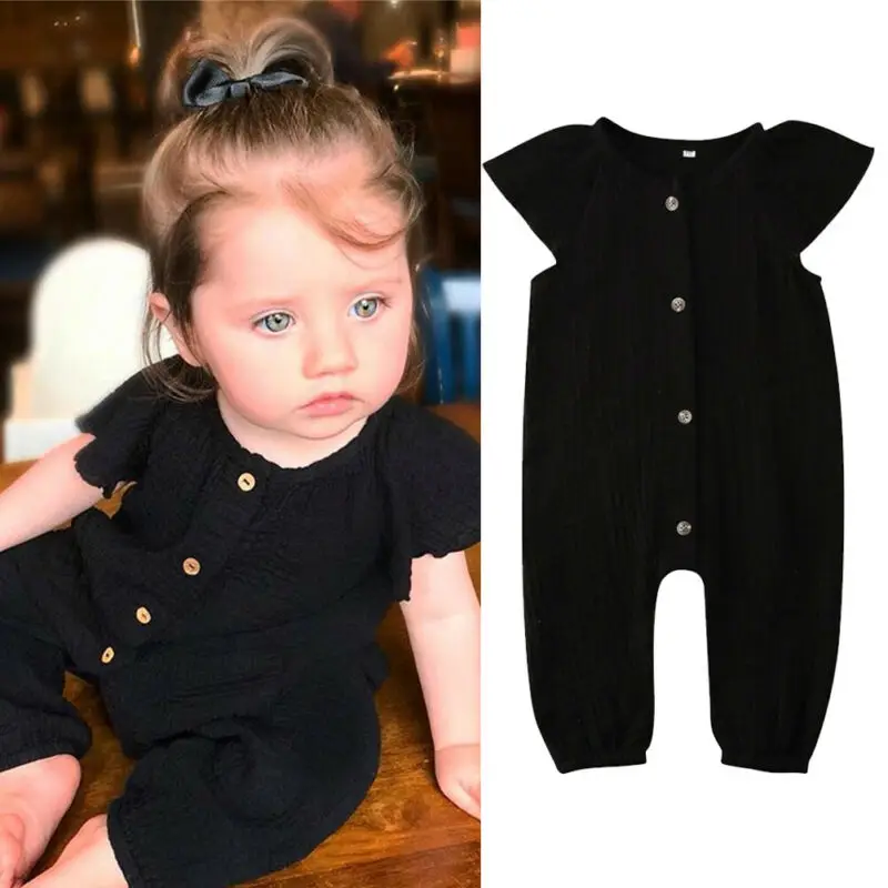 Imcute Baby Spring Autumn Fashion Newborn Baby Boy Girl Cotton Linen Romper Bodysuit Playsuit