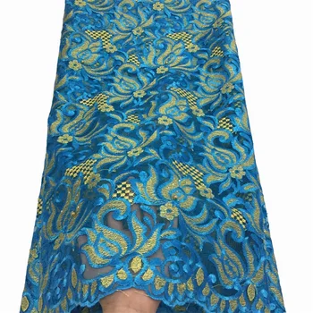 

French Mesh Lace 2019 Latest High Quality African Laces Fabric For Wedding Fabric Embroidery Tulle Lace Fabric free shipping