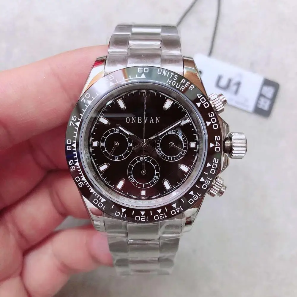 

factory wholesale dayTona116500LN-78590 Ceramic 6 Colck Crown White Cal.2813 Automatic Mechanical Solid strap Men's Wristwatch