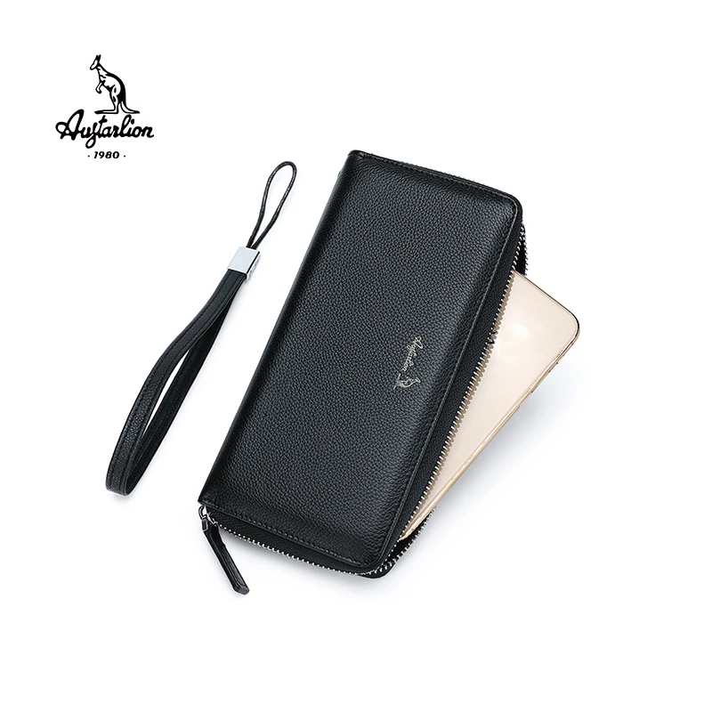 

Men Luxury Wallet For Men Wallets Classic Long Style Card Holder Male Purse Quality Zipper Large Capacity Big Brand AUGTARLION