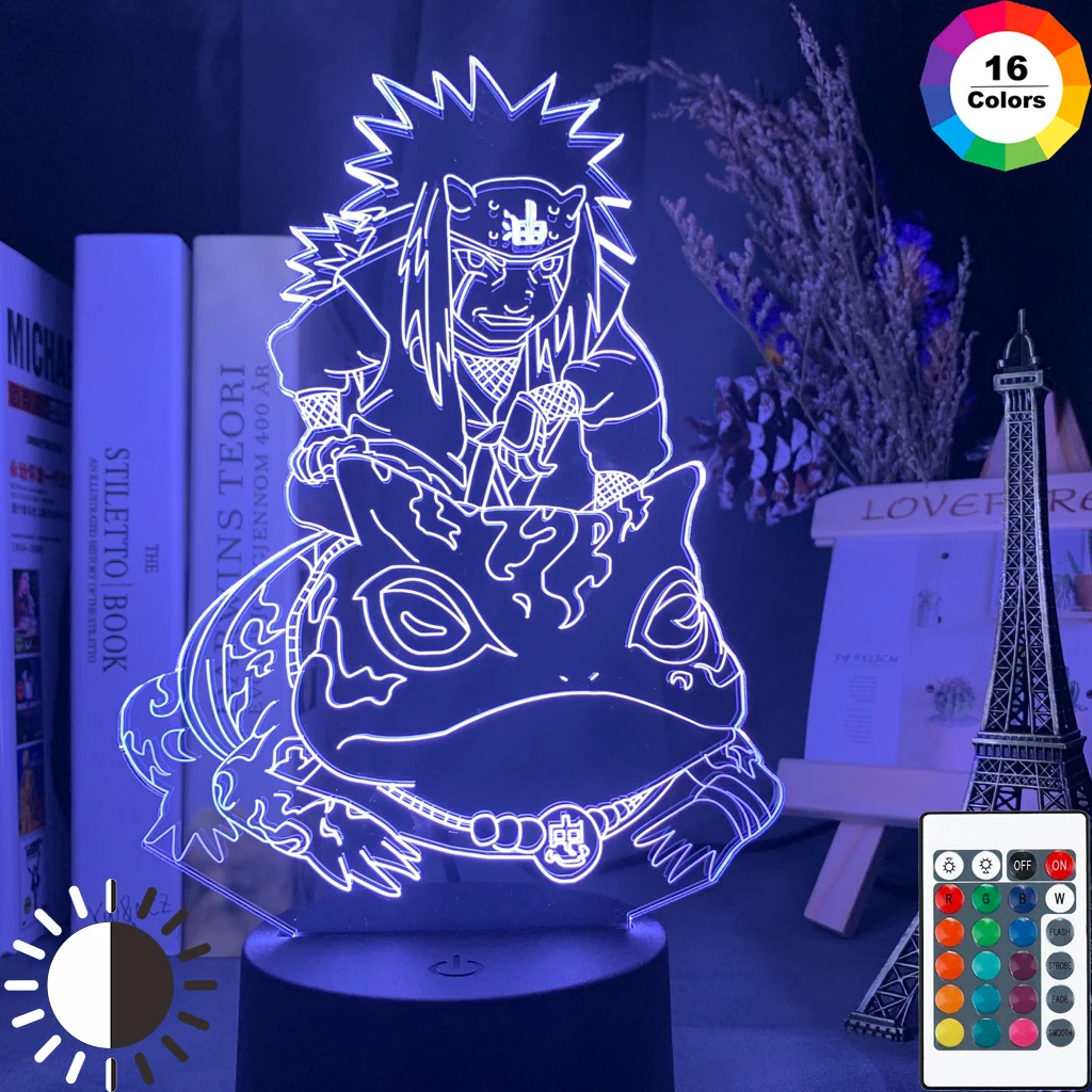 

3d Night Light Jiraiya Figure Christmas Gift for Kids Japanese Manga Led Child Bedroom Decoration Lighting Table 3d Bedside Lamp
