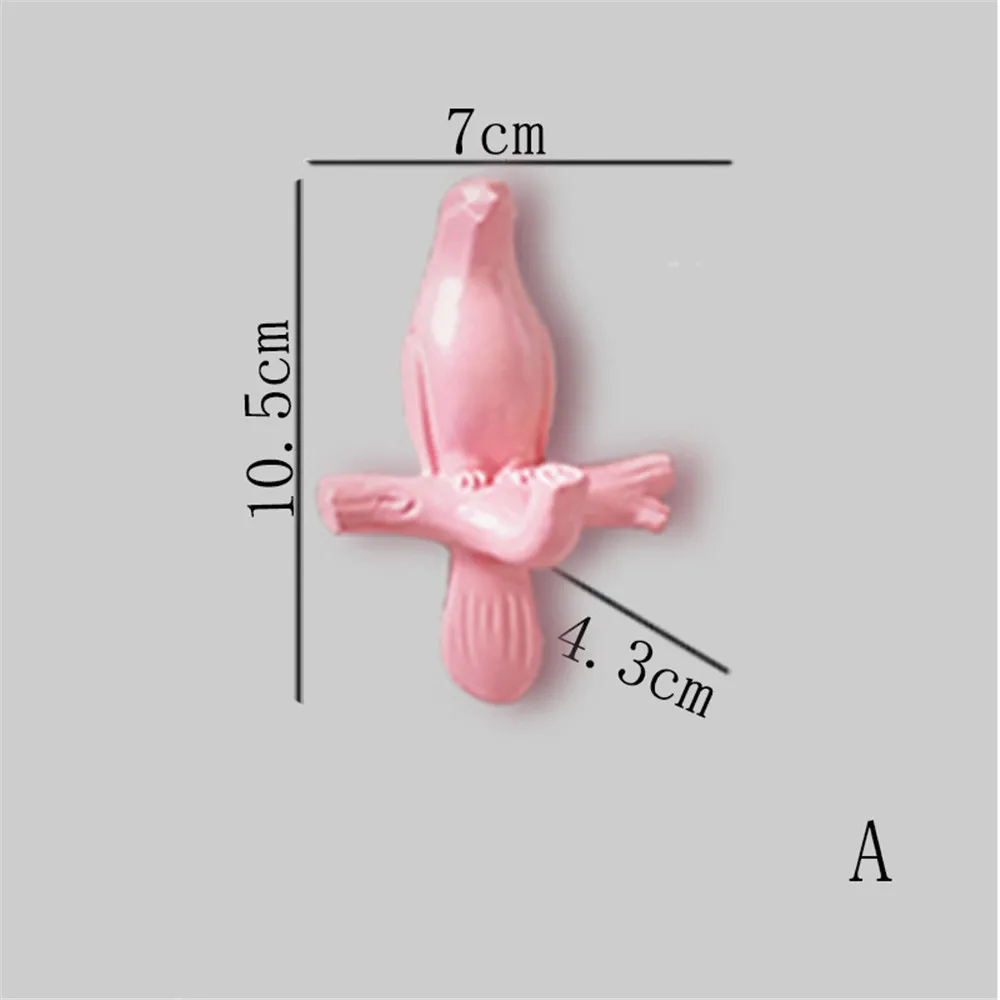 Creativity Resin Hook Wall Decoration Bedroom Door Behind Seamless Coat Hook Key Frame Sticky Hook Home Wall Bird Storage Hook 5