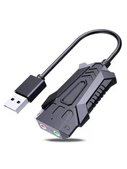 

USB Sound Card External Desktop Computer Notebook For PS4 External Independent Audio Adapter For Windows Mac Linux PC Laptop