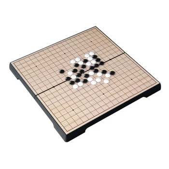 

Educational Kids Go Chess Set Rounded Corner Backgammon Magnetic Folding Travel Table Toy Gifts Portable Game Checkers Old Board