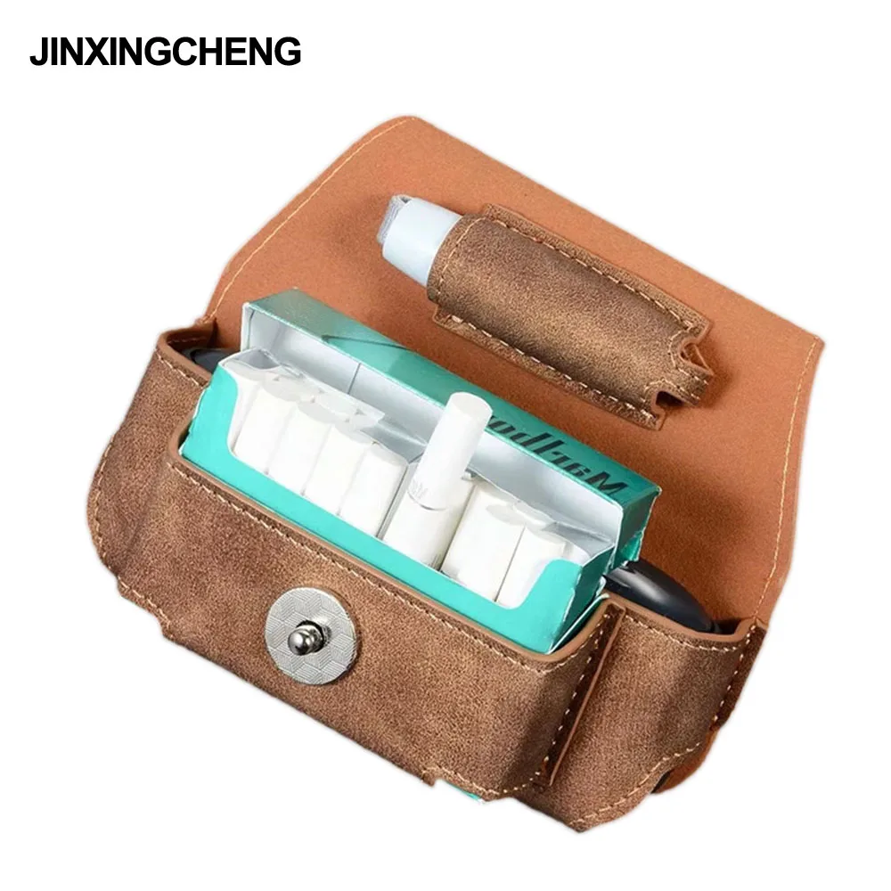 Портативный кожаный чехол JINXINGCHENG 5 цветов с откидной крышкой и крючком для IQOS 3 0