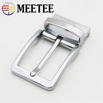 

Meetee 35mm Width High Quality Men Belt Buckles Rotating Alloy Pin Buckle Suitable 33-34mm Belt DIY Mens Jeans Accessories