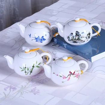 

Tea Pot Tea Filter Jade Porcelain Flower Stickers Simple Tea Pot Tea Set Siteel Teapot Set Traditional Chinese Tea Set ChinaTea