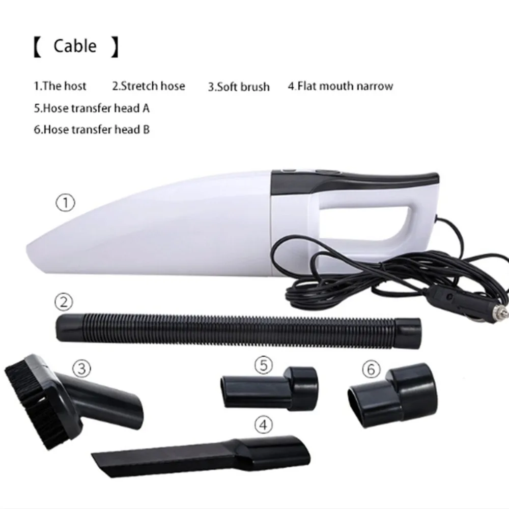 

120W wired and rechargeable High Power Car Vacuum Cleaner Handheld Vacuum Cleaner Wet and Dry Dual Use Car Vacuum Aspirateur Car