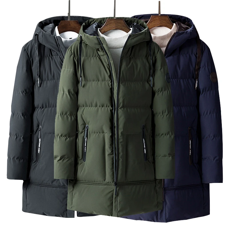 Long Thick Parka Jacket Men 2019 Winter Mens Coats Hoody Parkas Zipper With Pocket -20 Degree Warm Parka Coat For Men M-4xl Long Thick Parka Jacket Men 2019 Winter Mens Coats Hoody Parkas Zipper With Pocket -20 Degree Warm Parka Coat For Men M-4xl