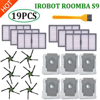 

6 Side Brush + 6 Filter Suitable + 6 Dust Bag for IROBOT ROOMBA S9 S9+ Sweeping Robot Vacuum Cleaner Accessories