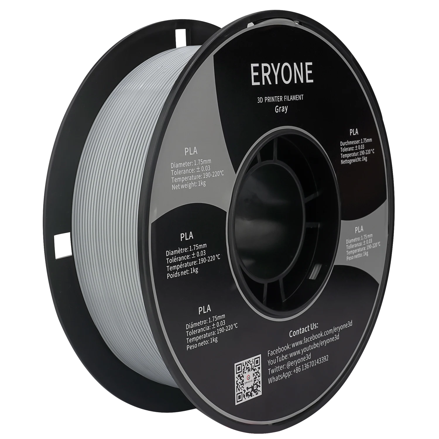 ERYONE Standard PLA Filament 1kg 1.75mm High Quality Filament 3D PLA Low Shrinkage Consumable For 3D Printer