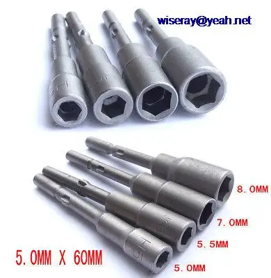 

DHL/EMS 80X diameter 5MM 801 electric screwdriver Hex socket Sleeve PLUG-A8