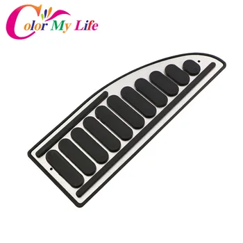 

Color My Life Aluminum Car Foot Rest Pedal Cover for Ford Focus Fiesta Mondeo Kuga Footplate Footboard Pedals Auto Accessories