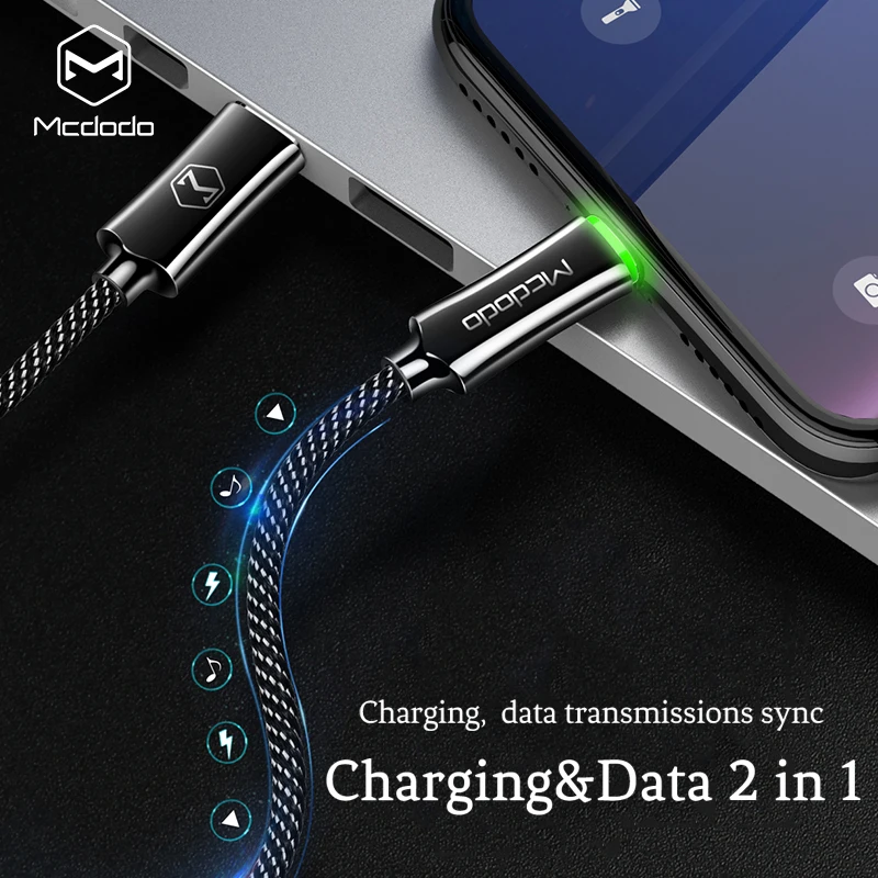 Mcdodo USB C PD 18 Вт Кабель для быстрой зарядки type C для Lightning 2A зарядное устройство для передачи данных USB-C для iPhone XR XS Max X PD ISO 12 кабель