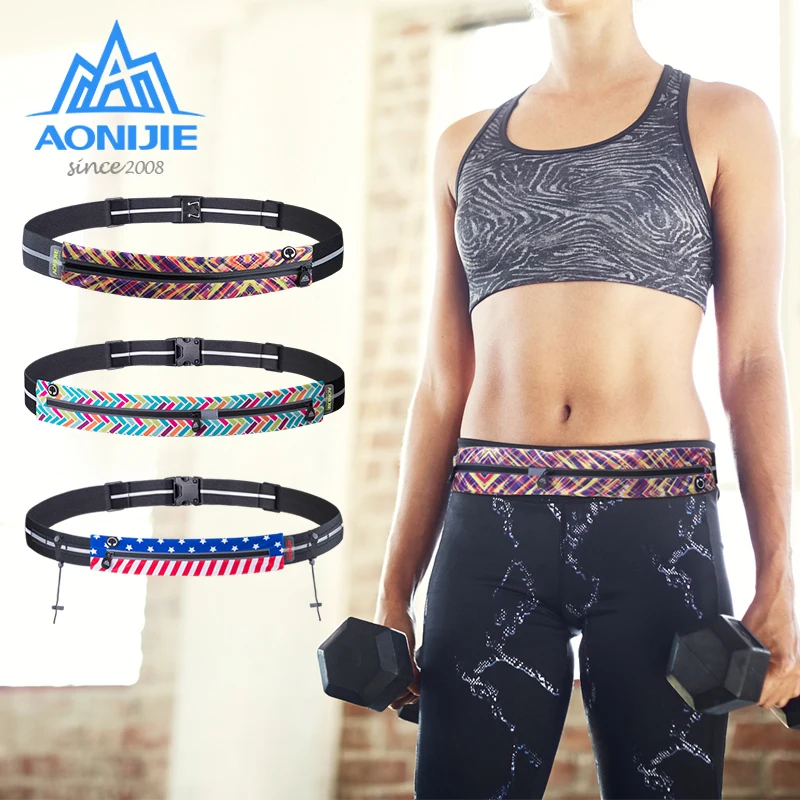 

AONIJIE Waist Bag Race Number Belt Phone Bib Holder Pack For Running Waist Bag Marathon Cycling Travel Fitness Gym