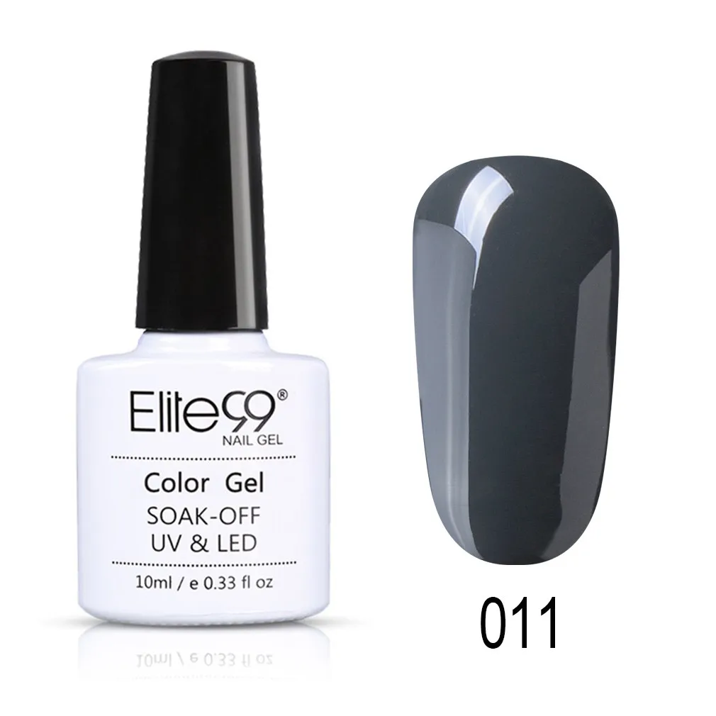 Elite99 10 мл ванильный серый цвет ногтей гель лак для ногтей для маникюра вымачивать праймер гель Полупостоянный УФ гель Гибридный лак - Цвет: NNH011