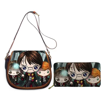

NOISYDESIGNS Designer Women Cute 2PCS Cartoon Printing Shoulder Bags Ladies Messenger Handbags Set Crossbody Bolsa Femenina