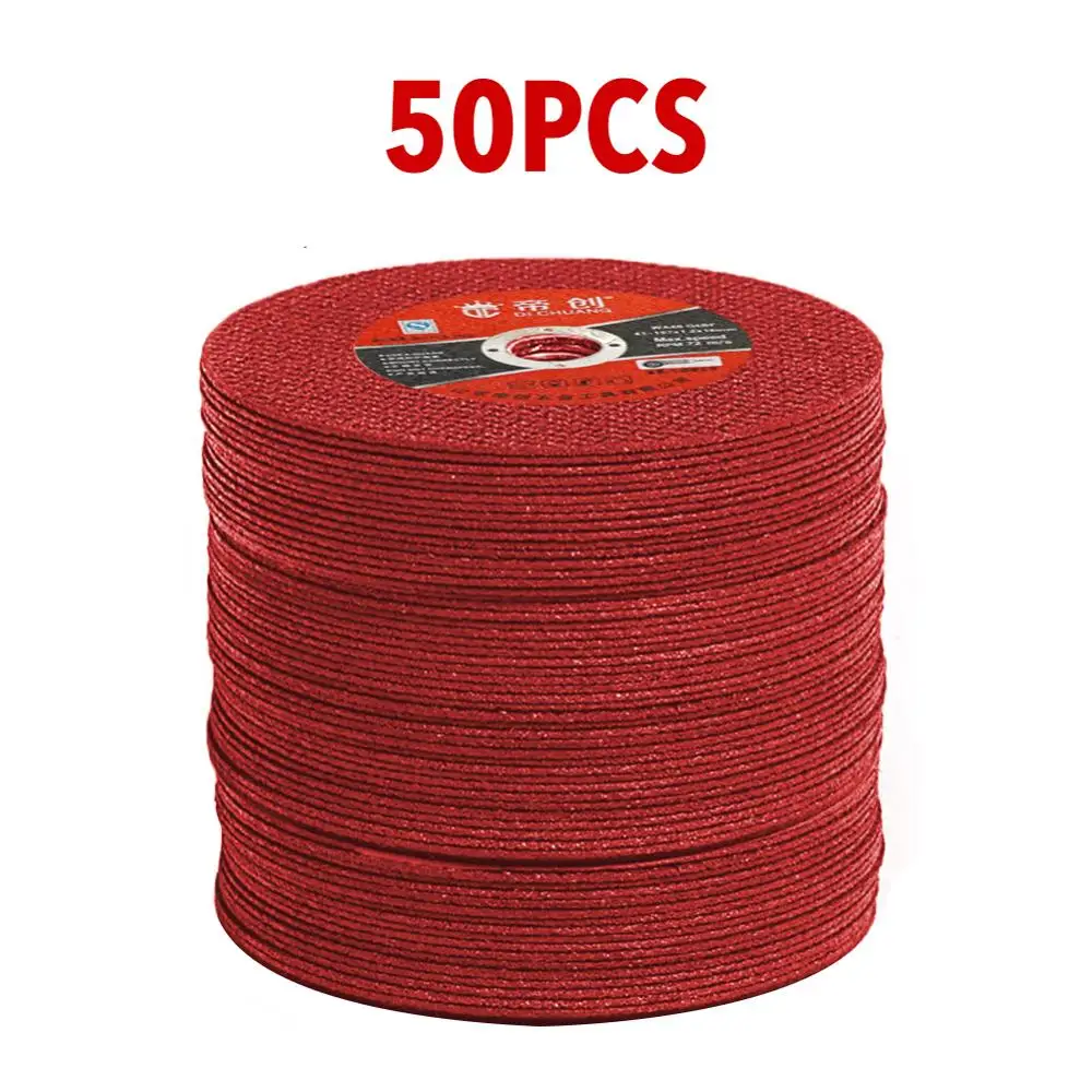 25 шт. резиновый режущий диск, шлифовальный круг, абразивные режущие диски, сверло для нержавеющей стали и металла, угловая шлифовальная машина, аксессуары - Цвет: 50pcs red
