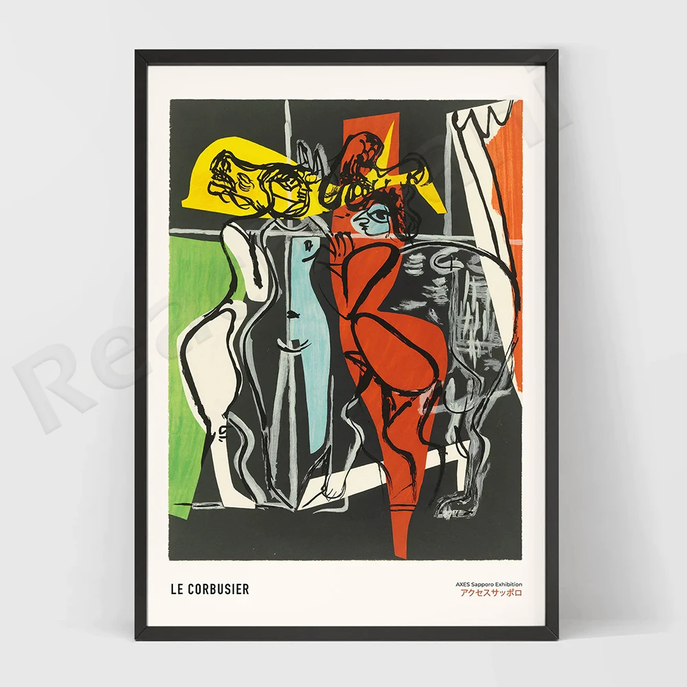 Le Corbusier Vintage Exhibition Poster 1949 /Japanese Poster