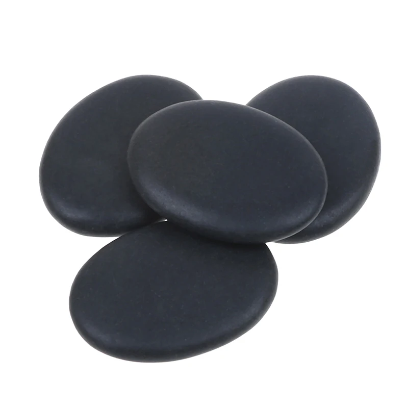 

2pcs/6pcs Hot Sale Black Lava Natural Stone Beauty Stones Massage Spa Rock Basalt Stone