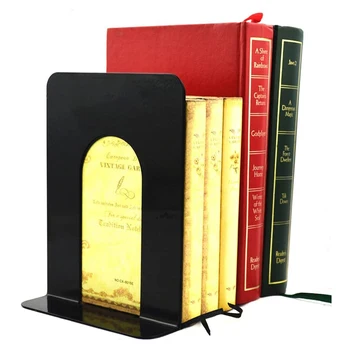 

4 Pairs Heavy Duty Metal Book End Library School Office Home Study Metal Bookends