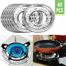 

40pcs Aluminum Foil Circular Gas Burner Disposable Bib Liners Stove Covers