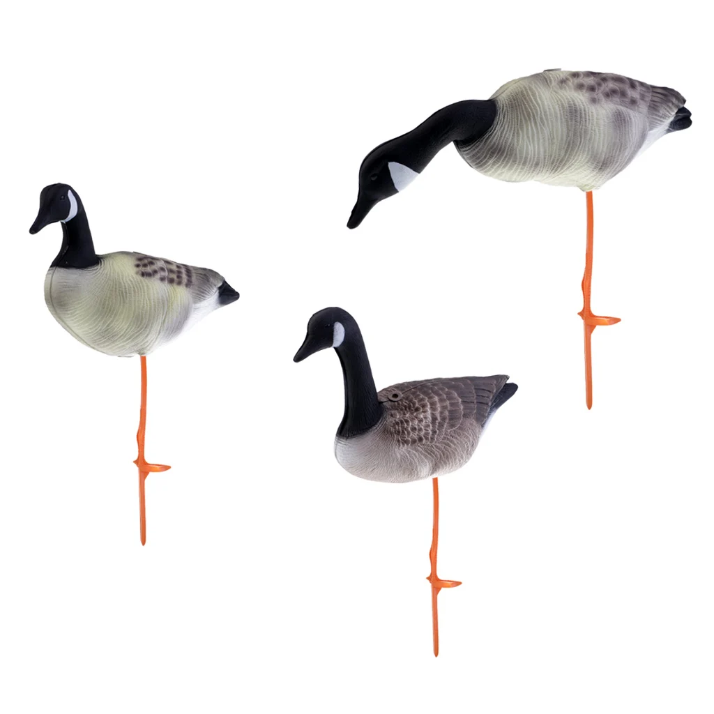 3Pcs 3D Goose Hunting Decoys, Eating Goose & Resting Goose & Standing Goose