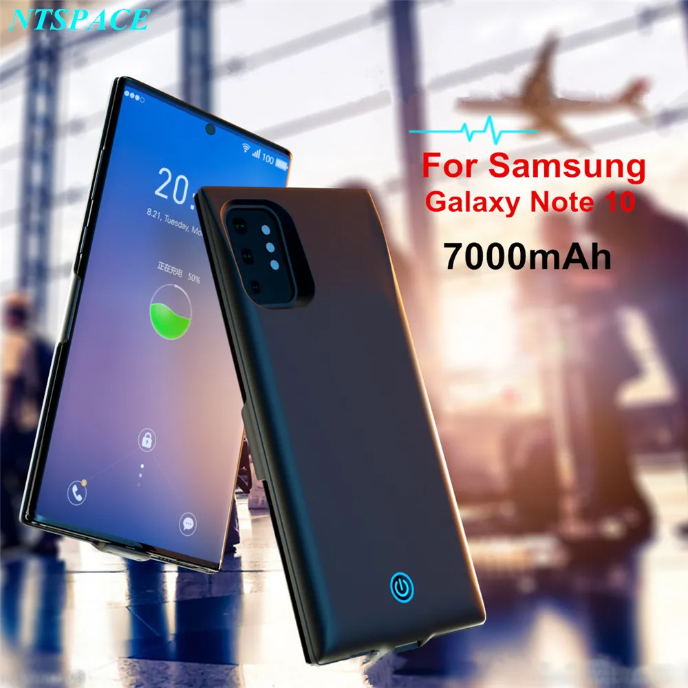

External Power Case 7000mAh Power Bank Charge Cover for Samsung Note 10/Note 10 Pro Battery Charging Case+Screen protector film