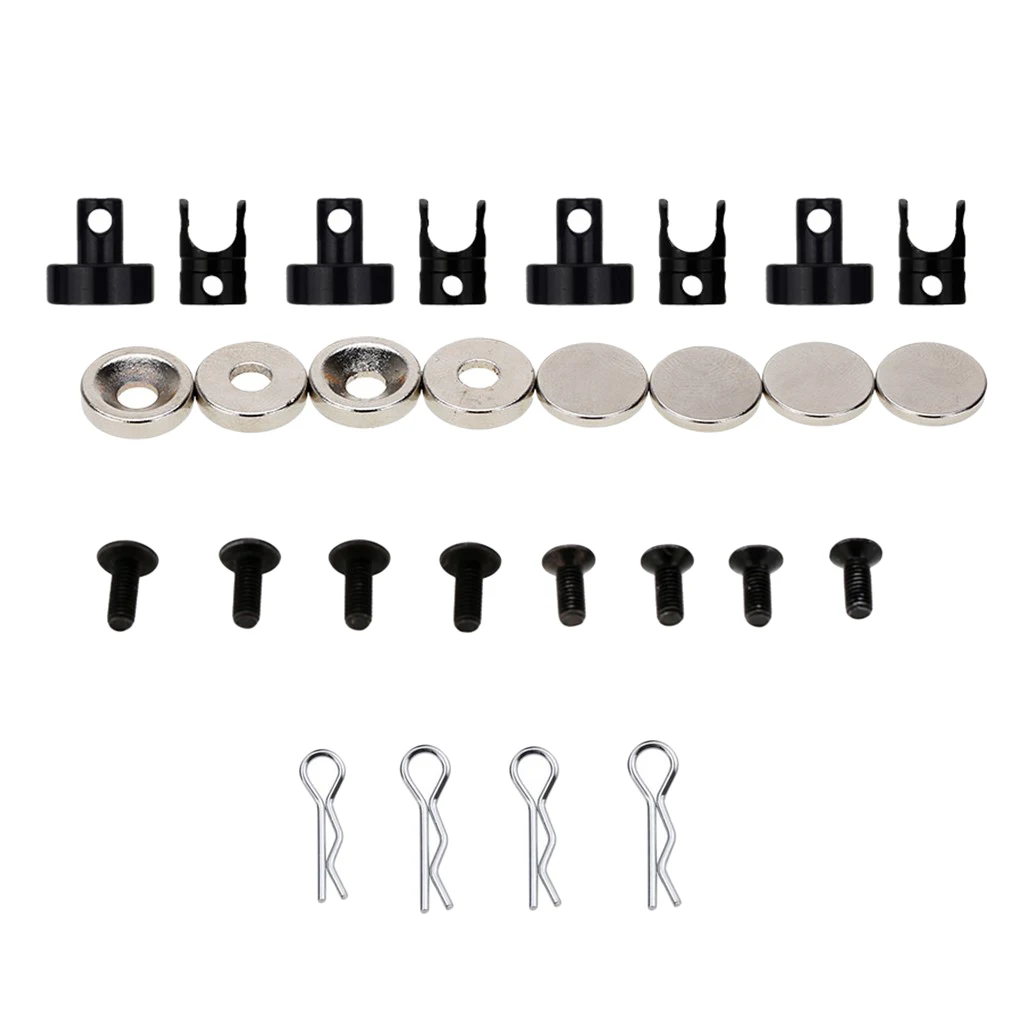 4pcs Metal Magnetic Stealth Invisible Body Post Mount RC Car Shell Column