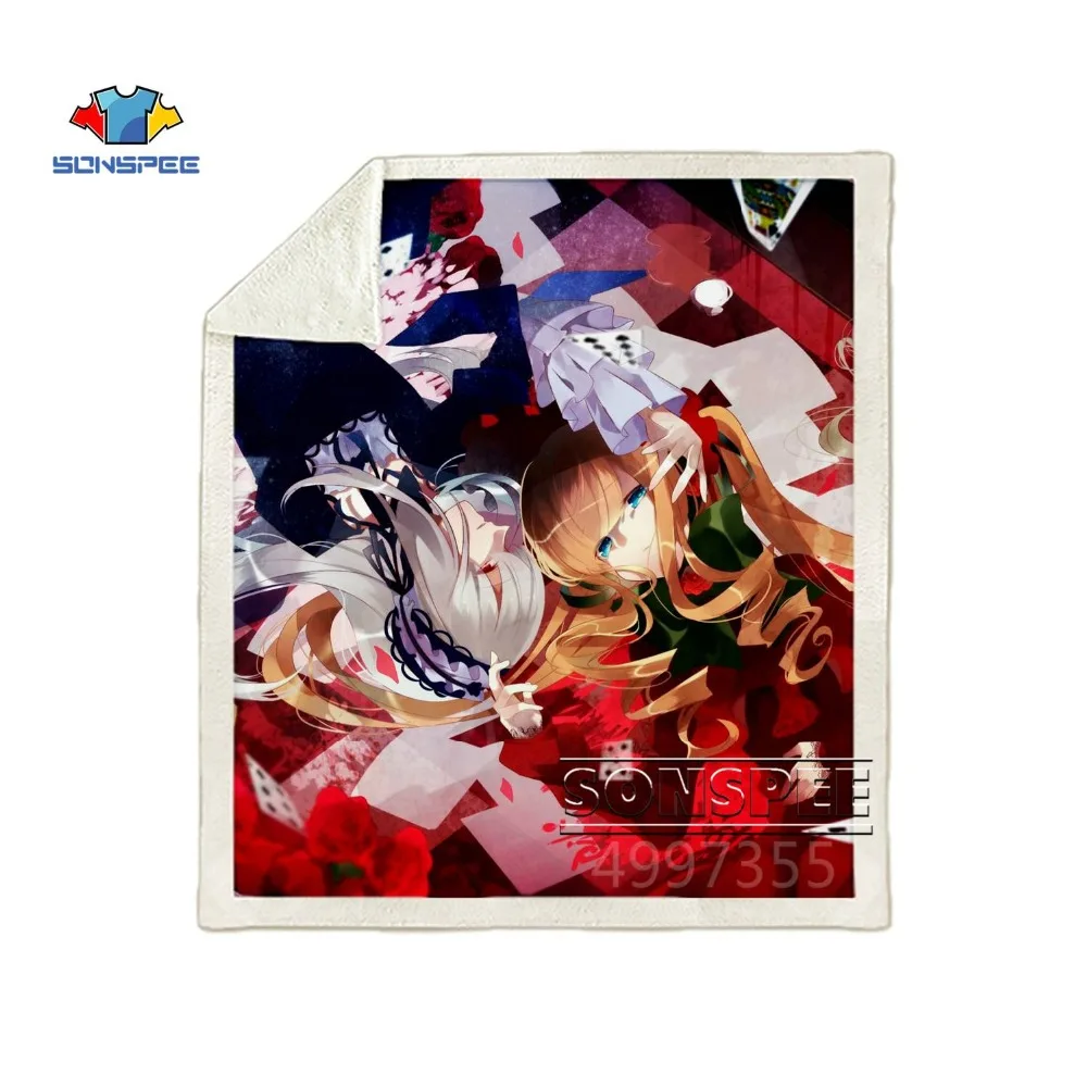 SONSPEE Rozen Maiden аниме Харадзюку для детей и взрослых, 3d принт, одеяло, теплый диван, Стёганое одеяло, покрывало для путешествий, постельные принадлежности, Фабричный магазин B127